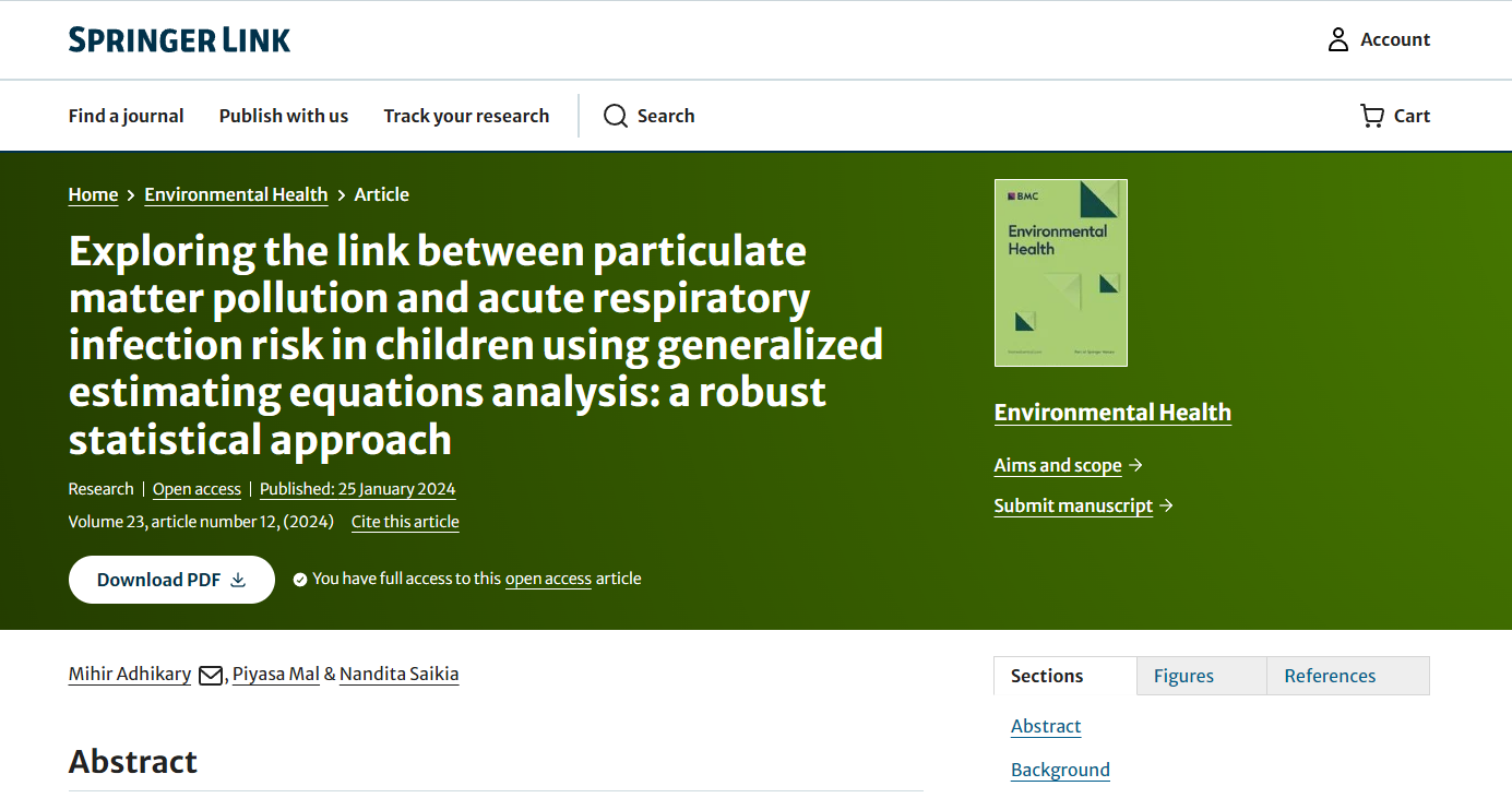 PM Pollution and Child Respiratory Health