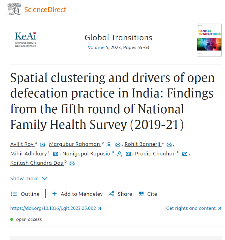 Drivers of Open Defecation