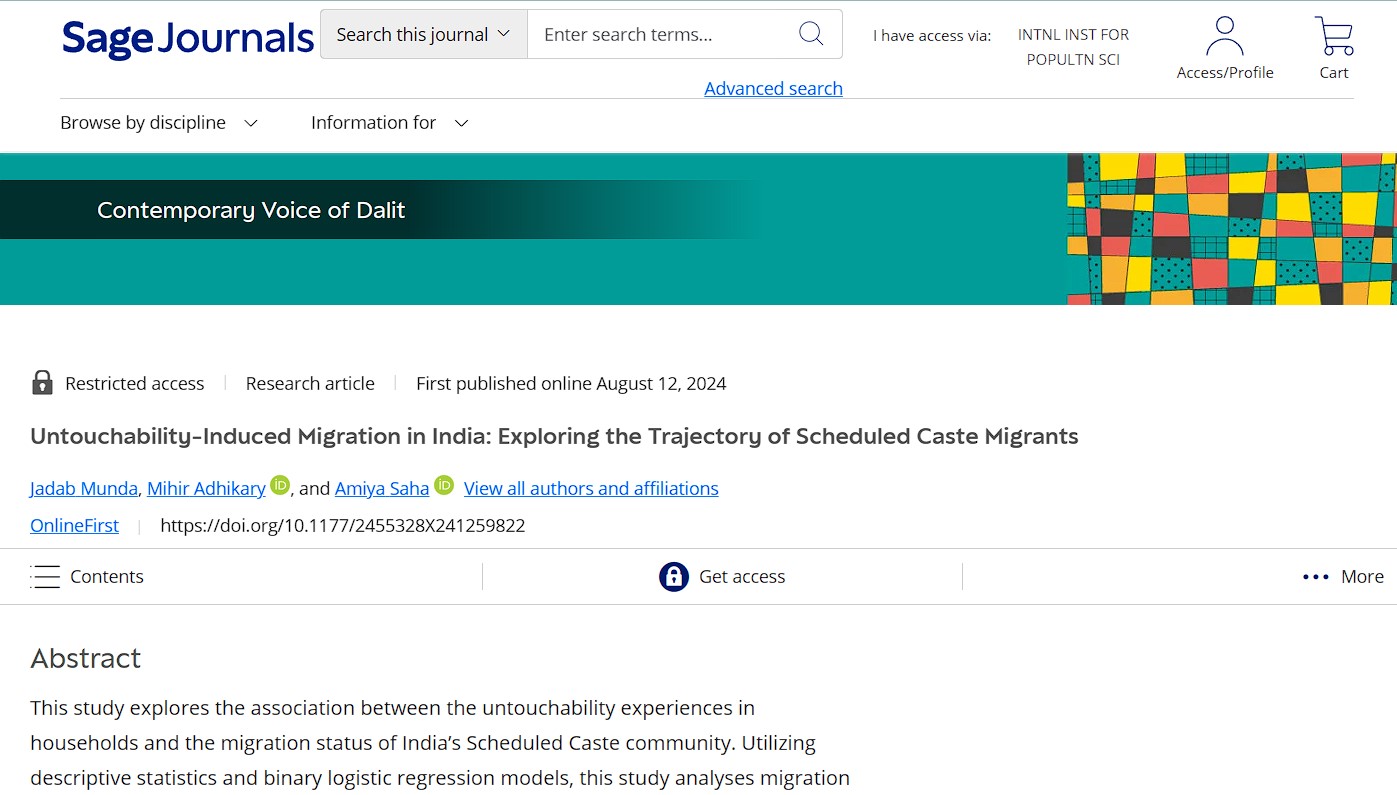 Untouchability-Induced Migration